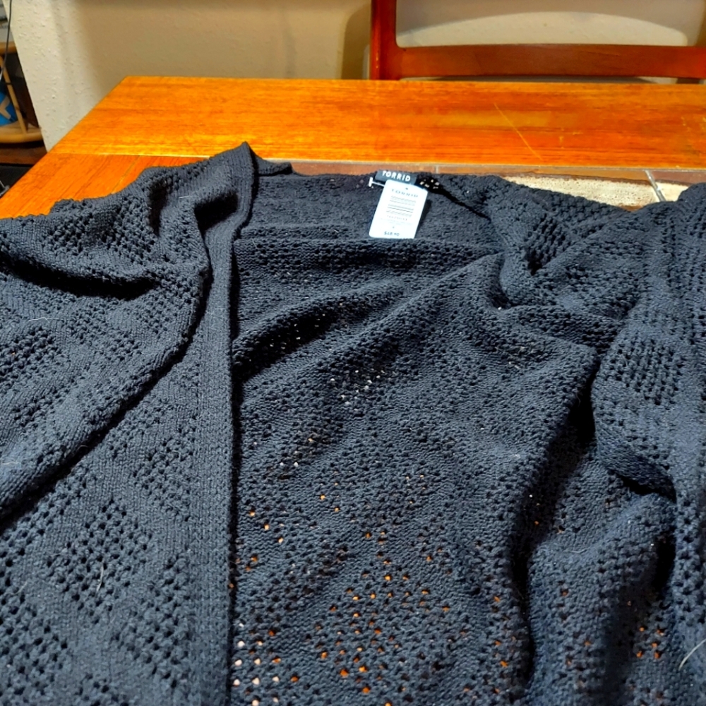 Torrid Open Cardi Black 4x Nwt Transitional Office - image 1